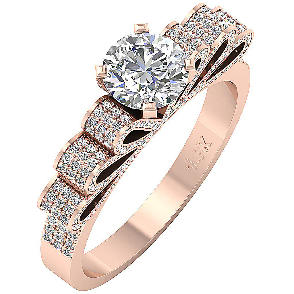 RoundDiamondRing14kGold