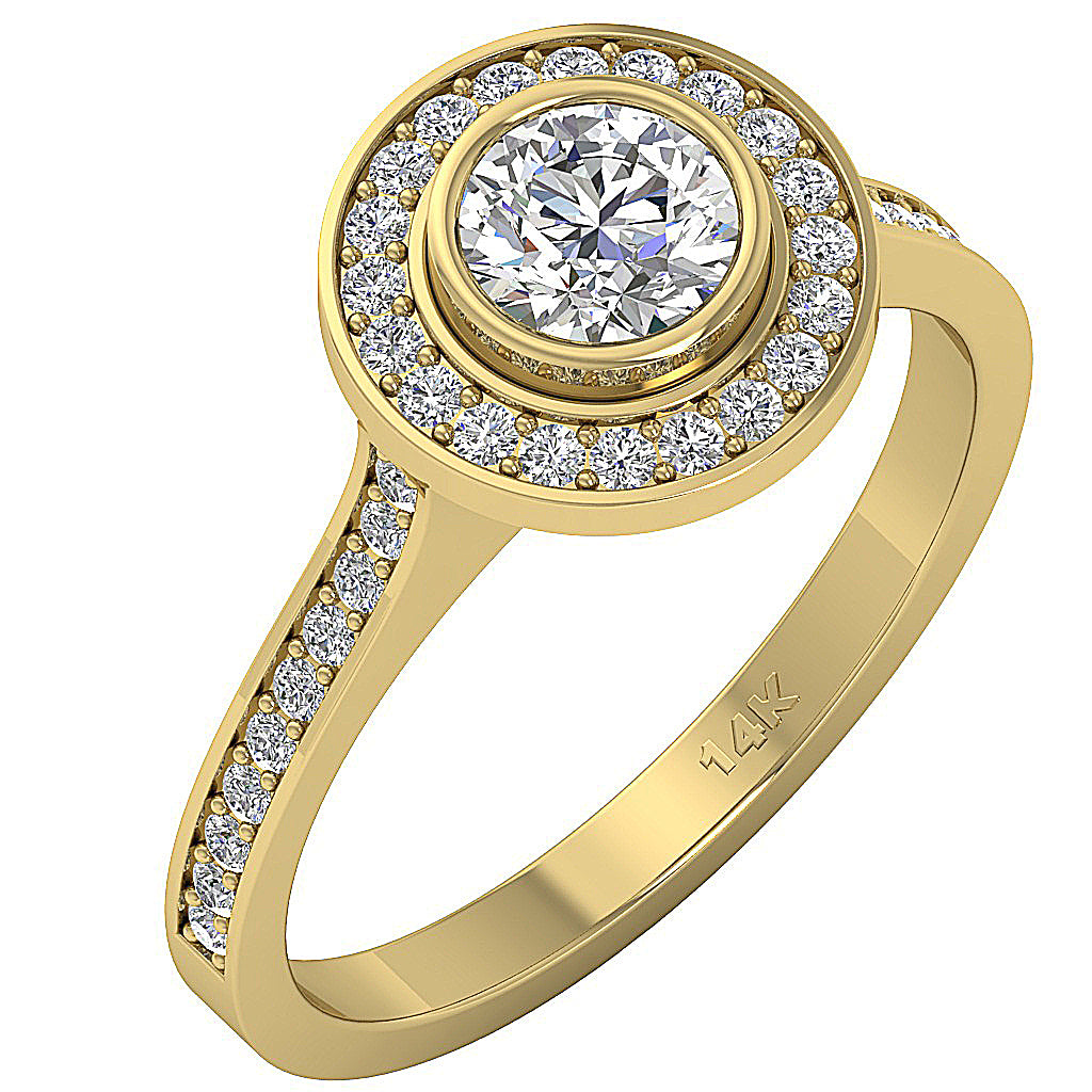 RoundDiamondRing14kSolidGold