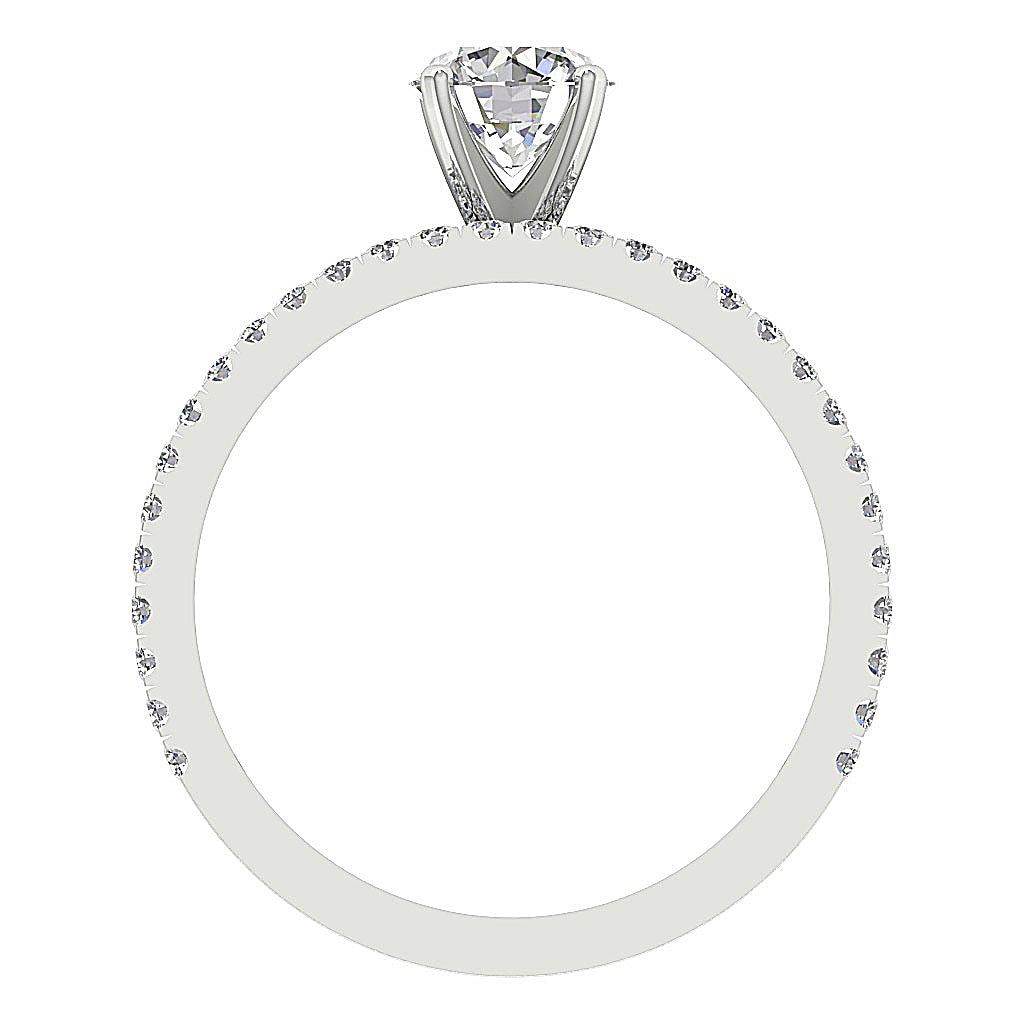 FrontViewGenuineDiamondRing14kSolidGold