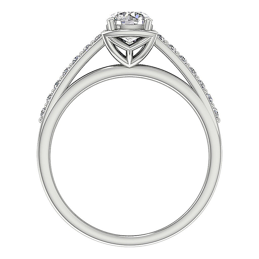 FrontViewGenuineDiamondRing14kSolidGold