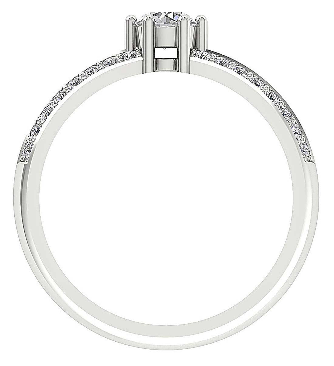 FrontViewGenuineDiamondRing14kSolidGold