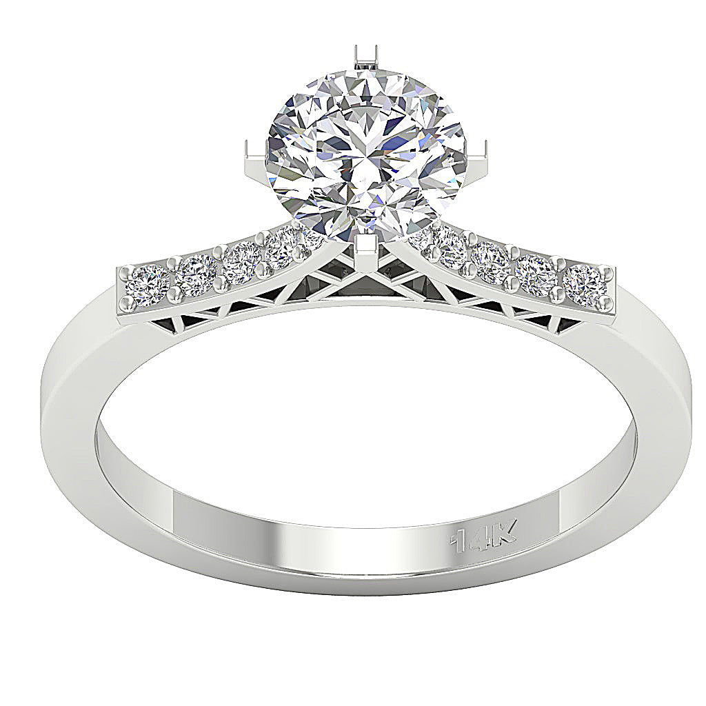HaloSolitaireEngagementRing14kWhiteGold
