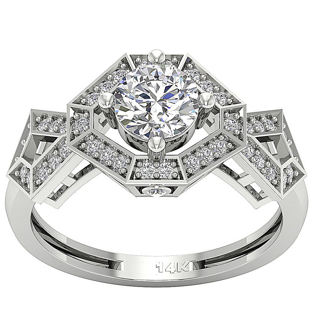 HaloSolitaireEngagementRing14kWhiteGold
