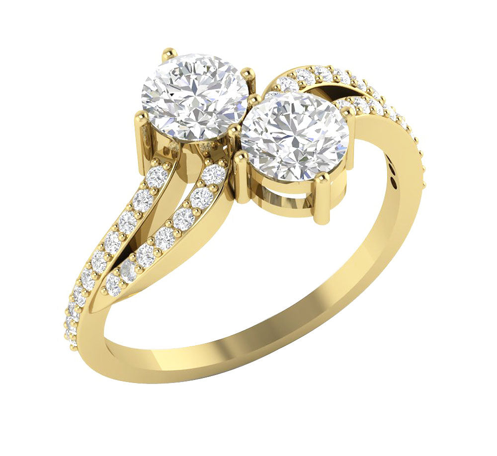 SideViewNaturalDiamond14kSolidGoldRing