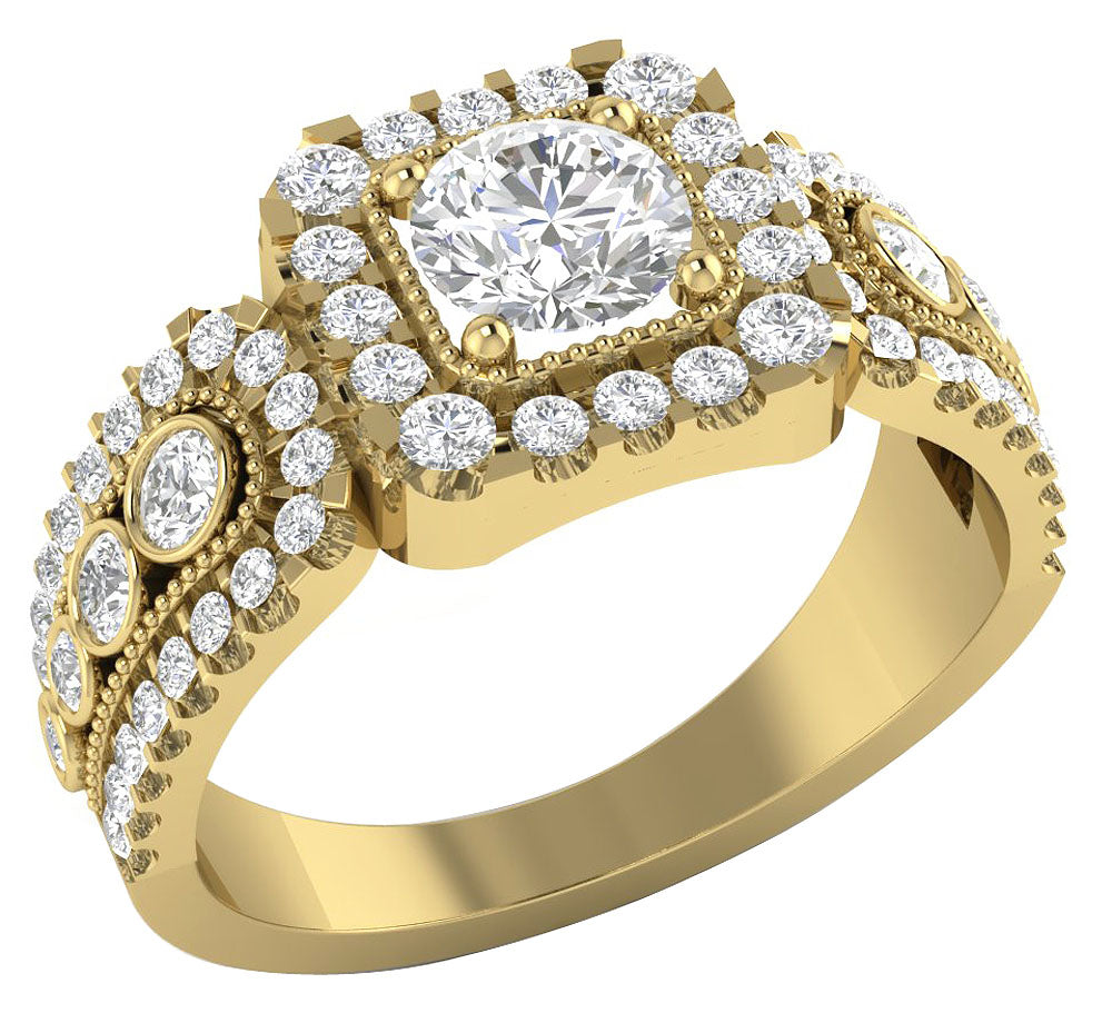 GenuineDiamond14kSolidGoldRing