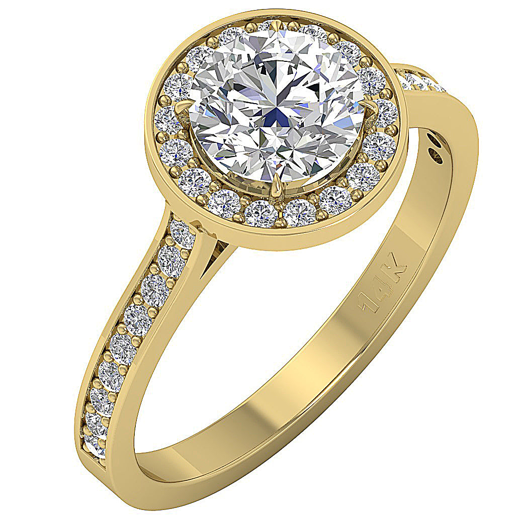 GenuineDiamond14kSolidGoldRing