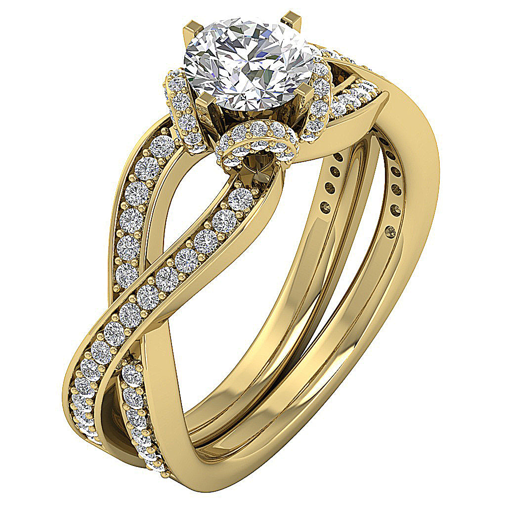 GenuineDiamond14kSolidGoldRing