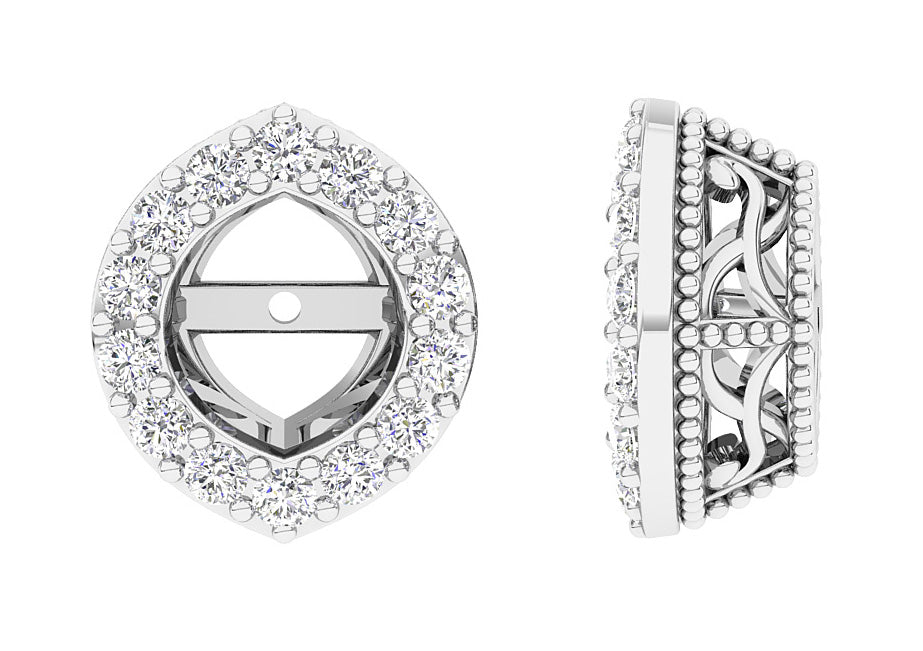 NaturalDiamondJacketEarringProngSet