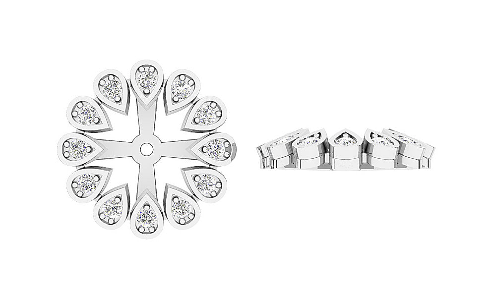 RoundlDiamondJacketEarrings