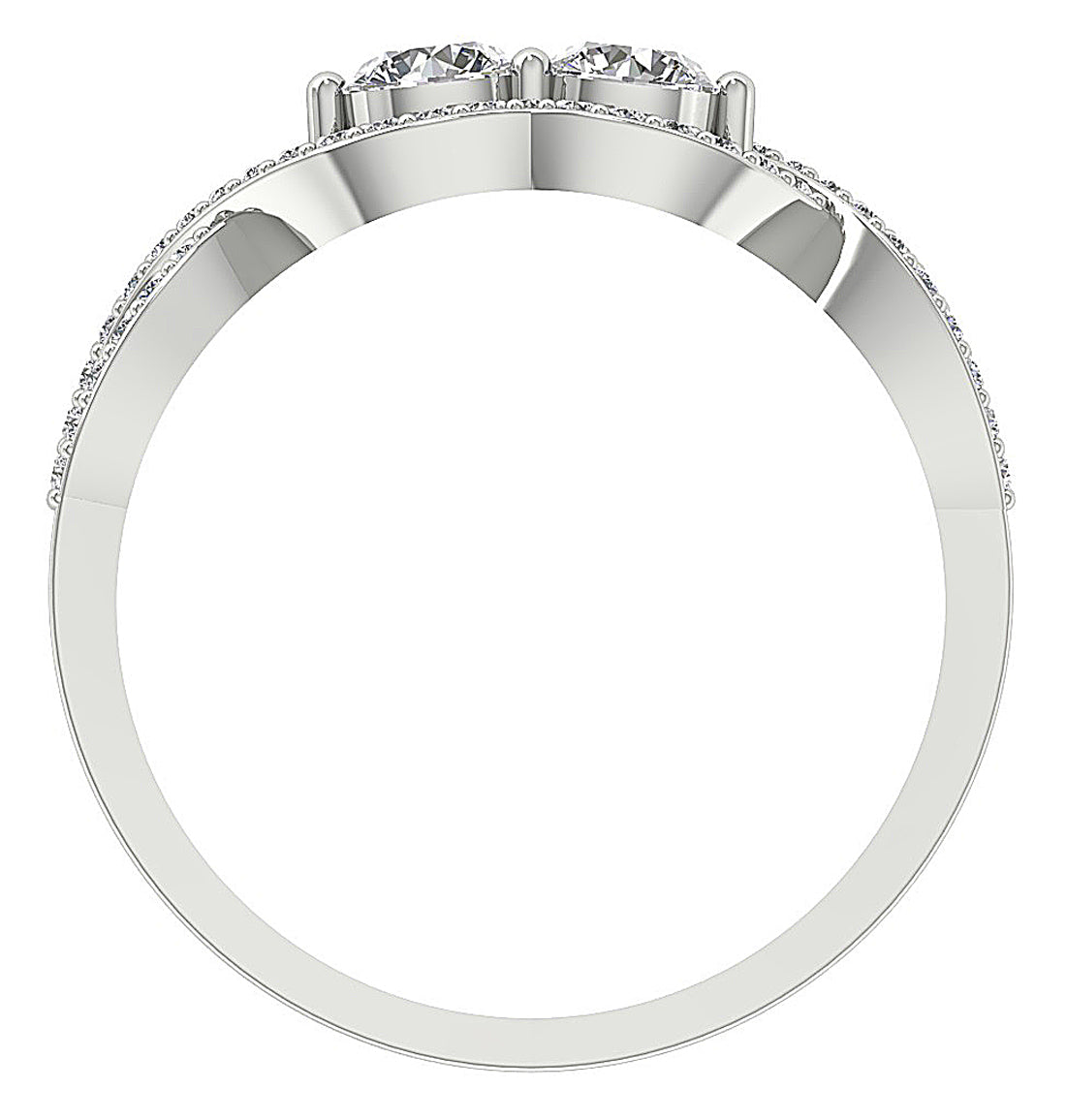 FrontViewNaturalDiamondRing14kSolidGold