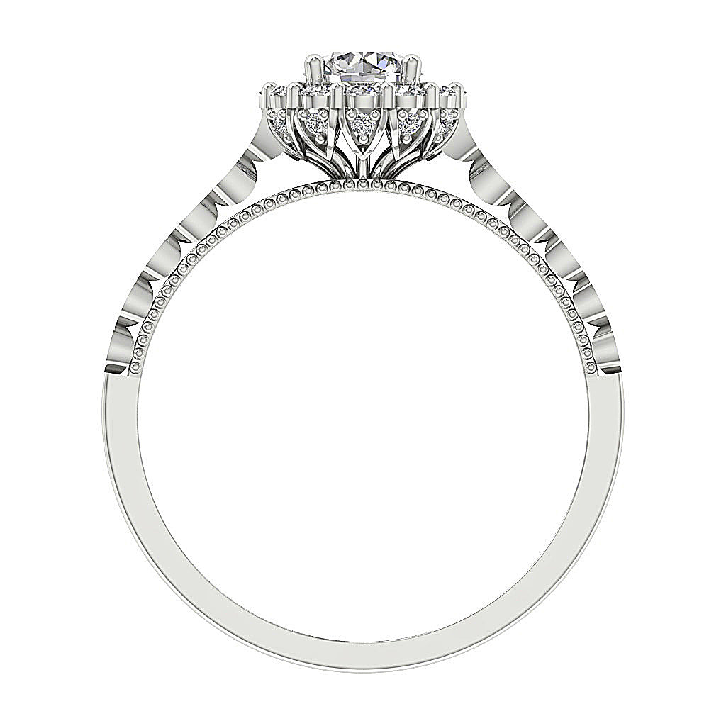 FrontViewNaturalDiamondRing14kSolidGold