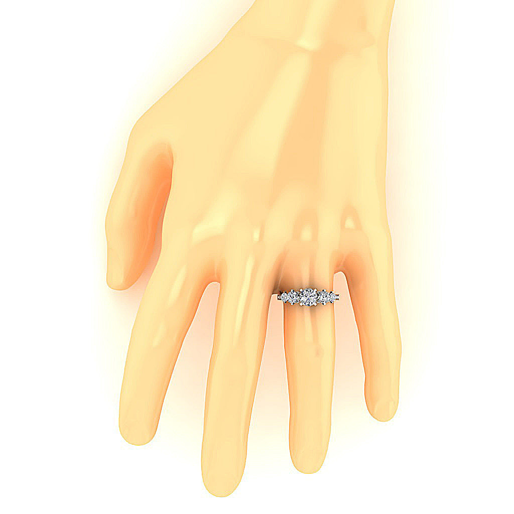 OnFingerGenuineDiamondRing14kWhiteGold