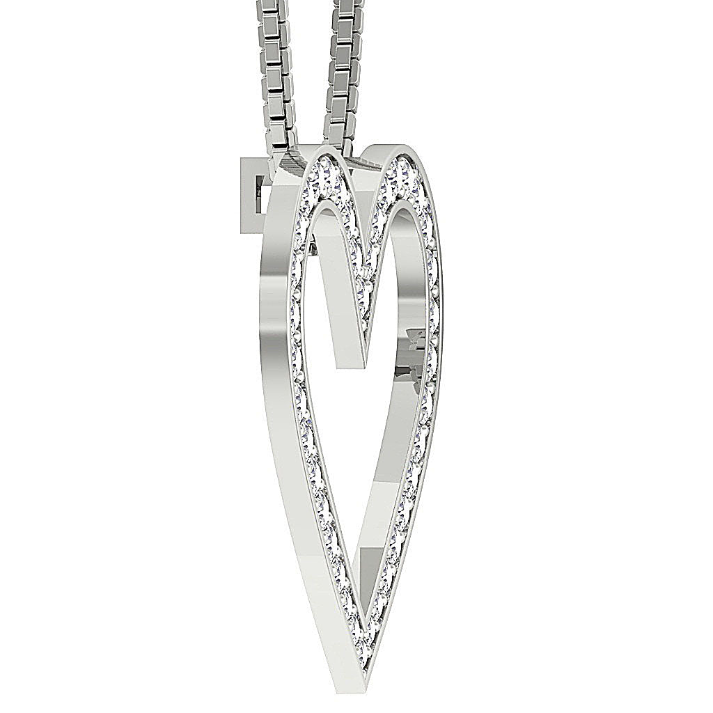 The Braxton 14k Gold Natural Diamond Heart Pendant