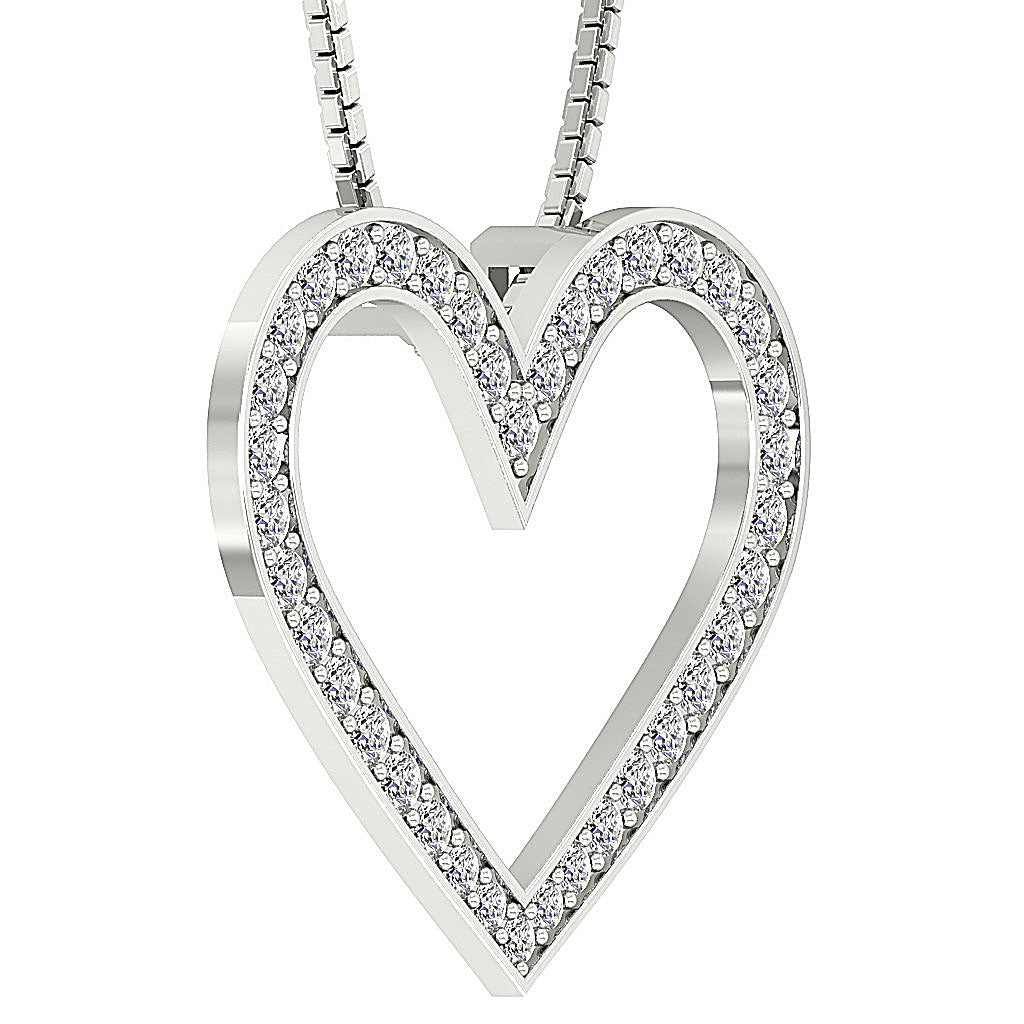 The Braxton 14k Gold Natural Diamond Heart Pendant
