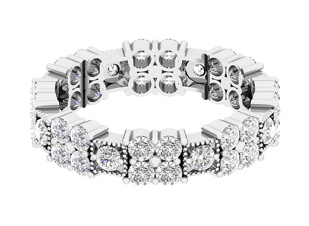 The Eduardo 14K Two-Tone Gold Round Cut Diamond Full Eternity Engagement Ring