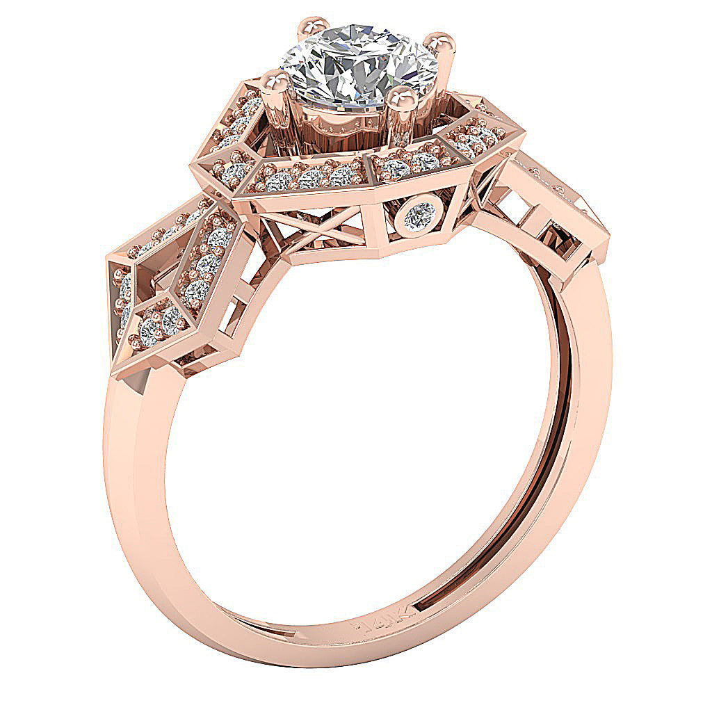 RoseGoldSideViewHaloSolitaireEngagementRing