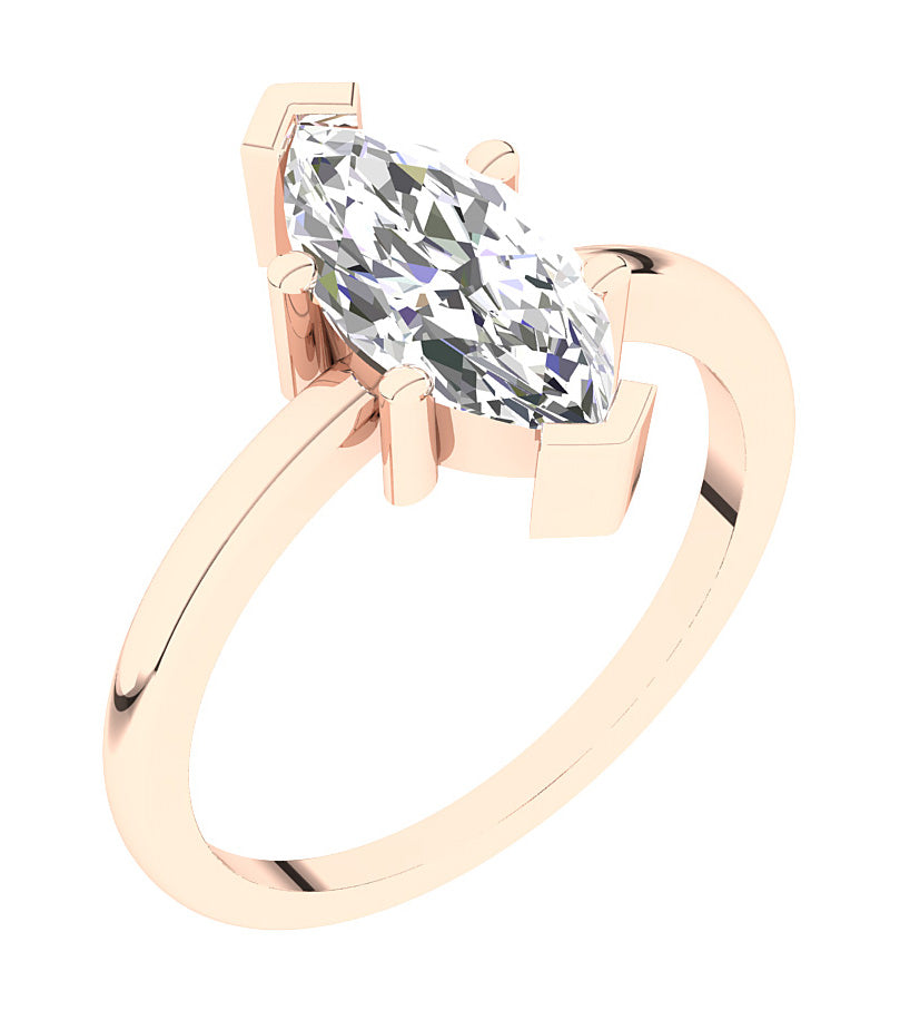 RoseGoldSideViewSolitaireEngagmentRing