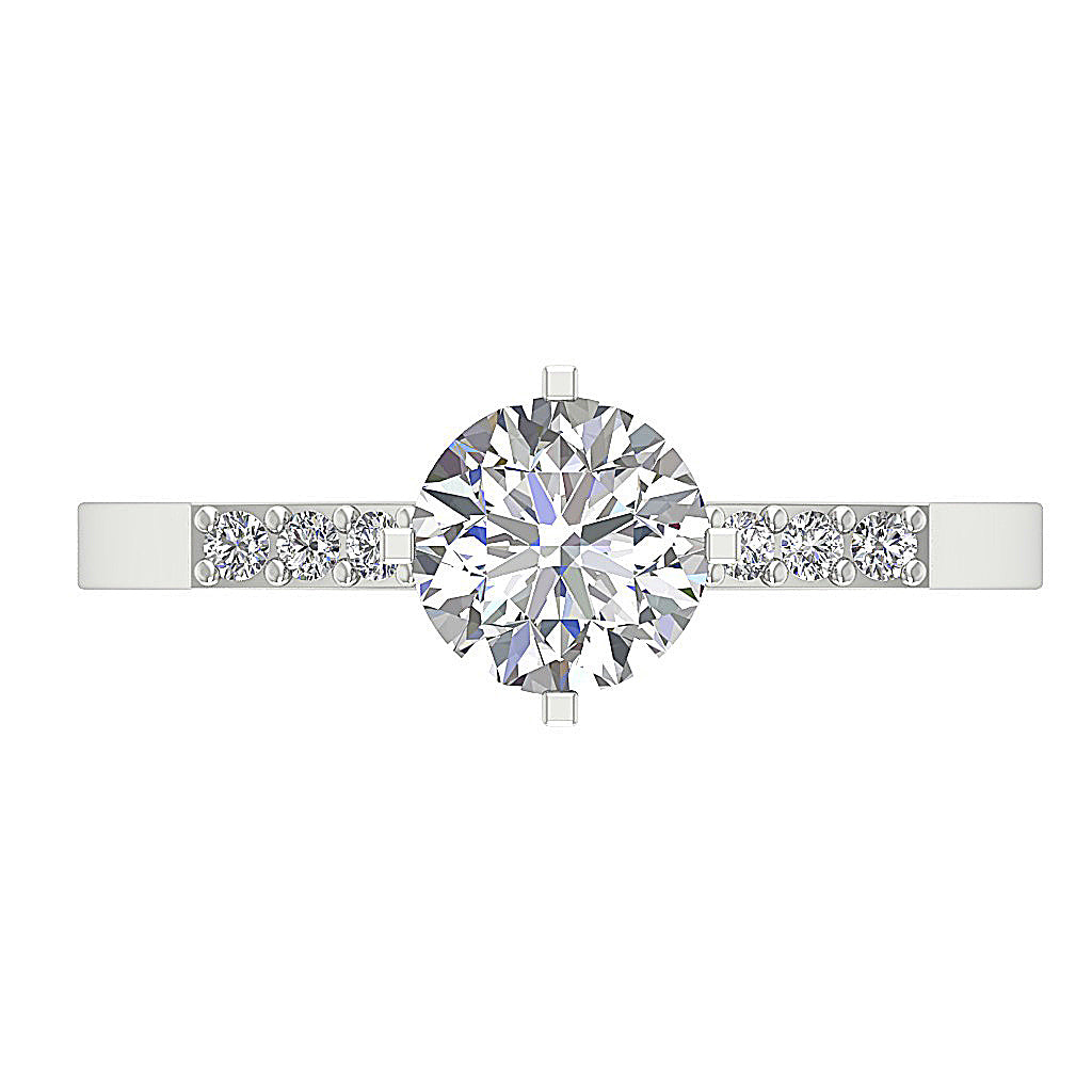 RoundCutDiamondSolitaireAnniversaryRingTopView