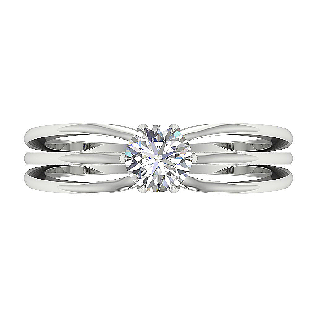 RoundCutDiamondSolitaireAnniversaryRingTopView