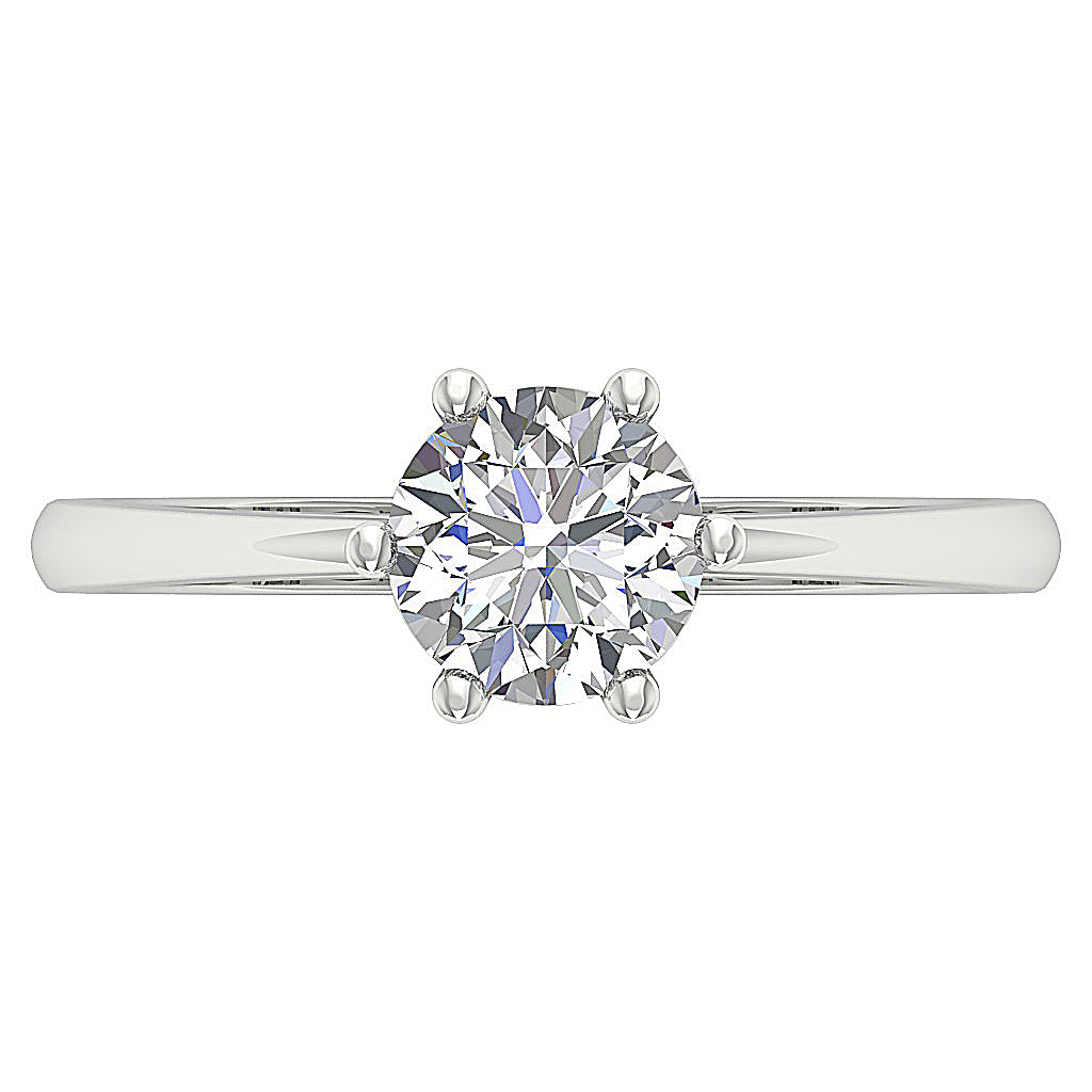 RoundCutDiamondSolitaireAnniversaryRingTopView