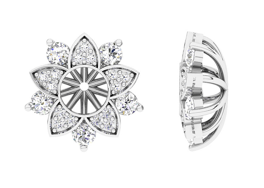 RoundCutDiamondProngSetEarring