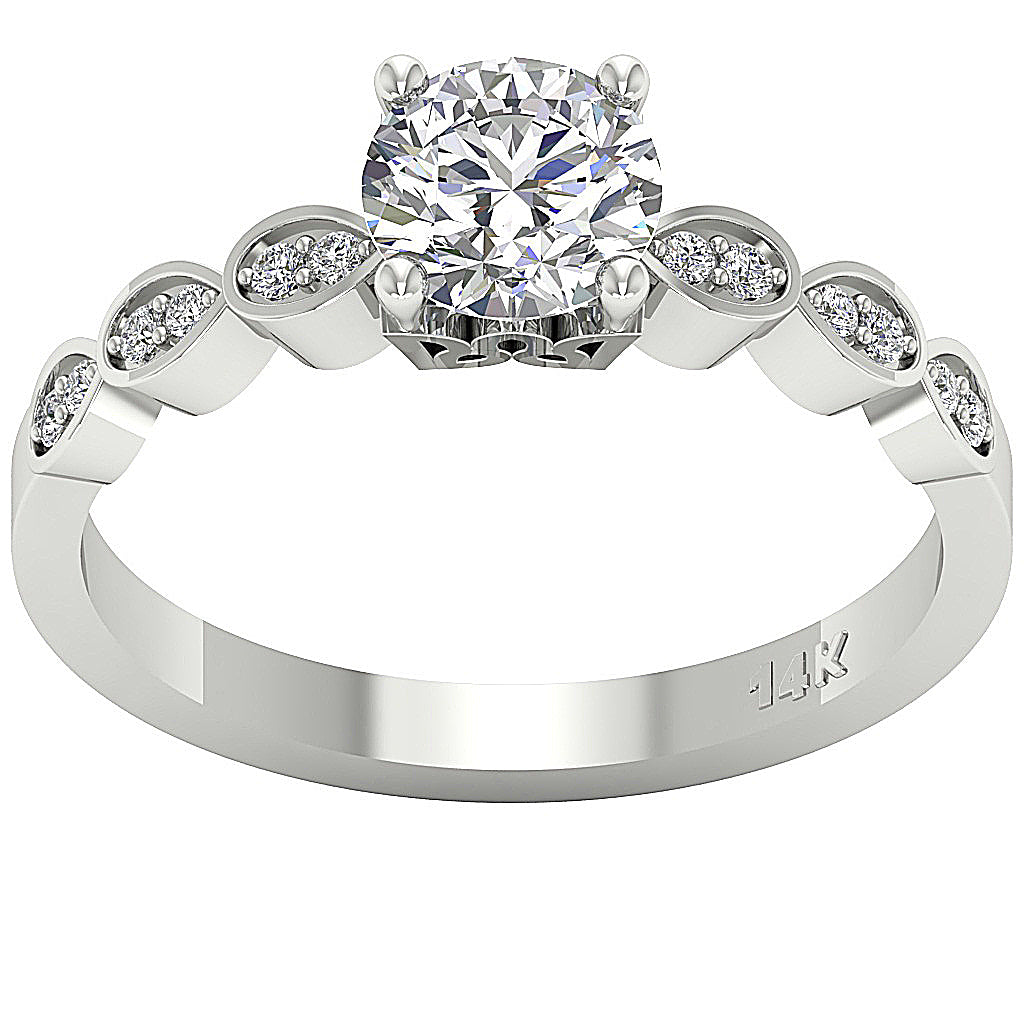 GenuineDiamondSolitaireAnniversaryRingSet