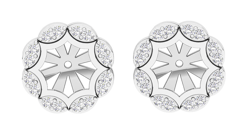 RoundcutDiamondTopViewEarring