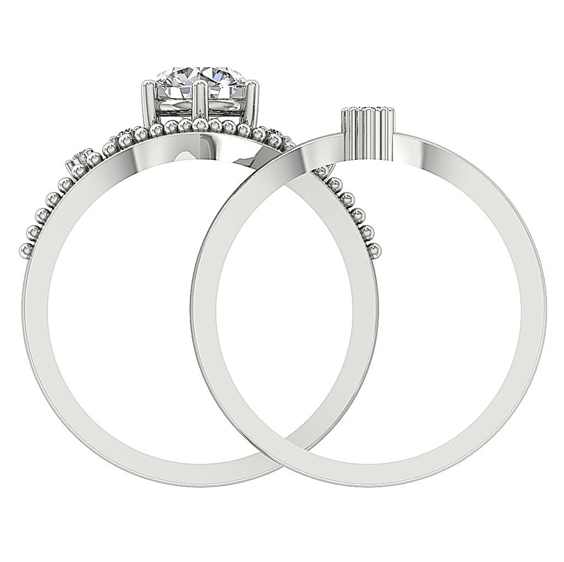 FrontViewRoundDiamond14kSolidGold