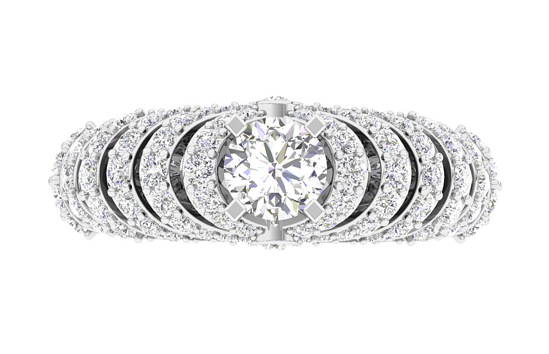 The Cason Excellent Designer Natural Diamond Solitaire Engagement Ring 14k Gold