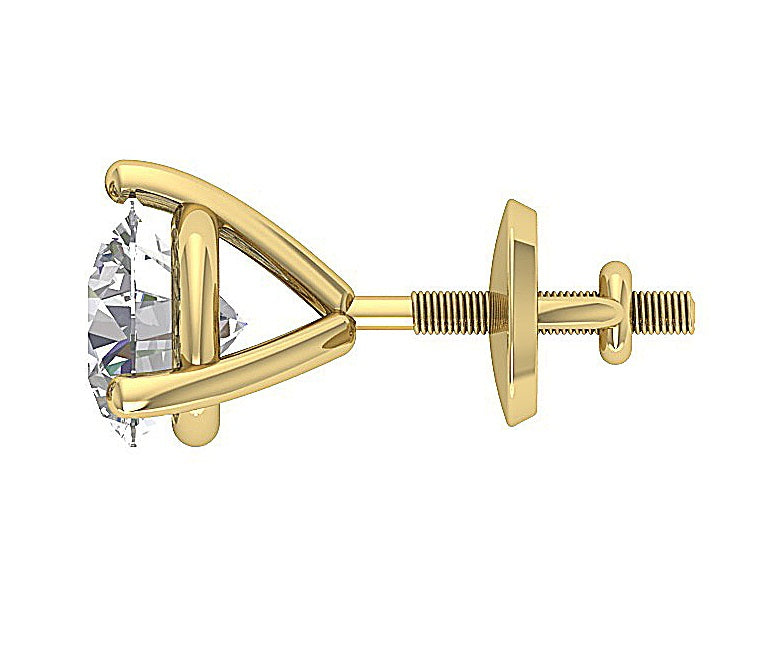 Beautiful Lab Grown Diamond Solitaire Studs Earrings VS F 1.50-2.50 Carat 14k
Solid Gold