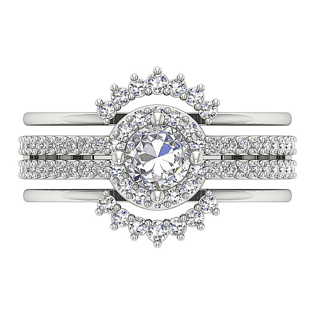 TopViewGenuineDiamondBridalRingProngSet