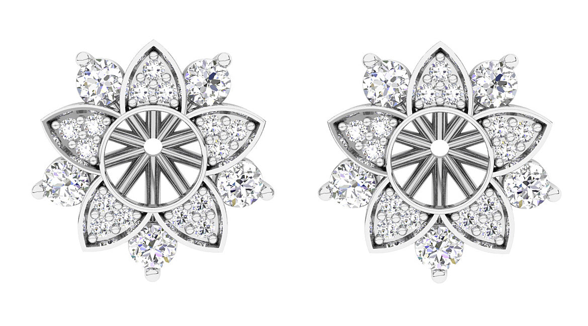 TopViewWhiteGoldJacketEarring