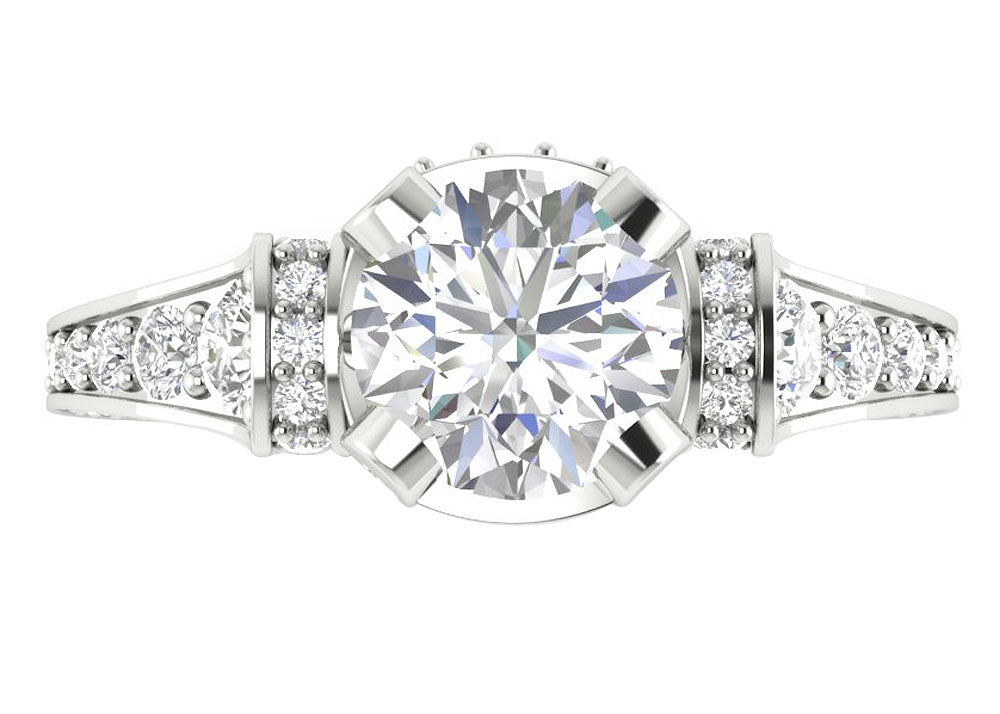TopViewNaturalDiamond14kWhiteGoldRing