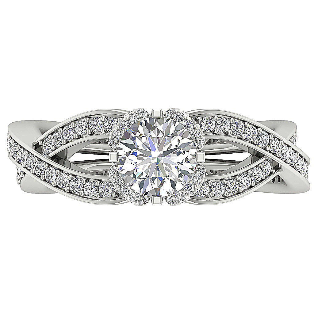 TopViewNaturalDiamond14kWhiteGoldRing