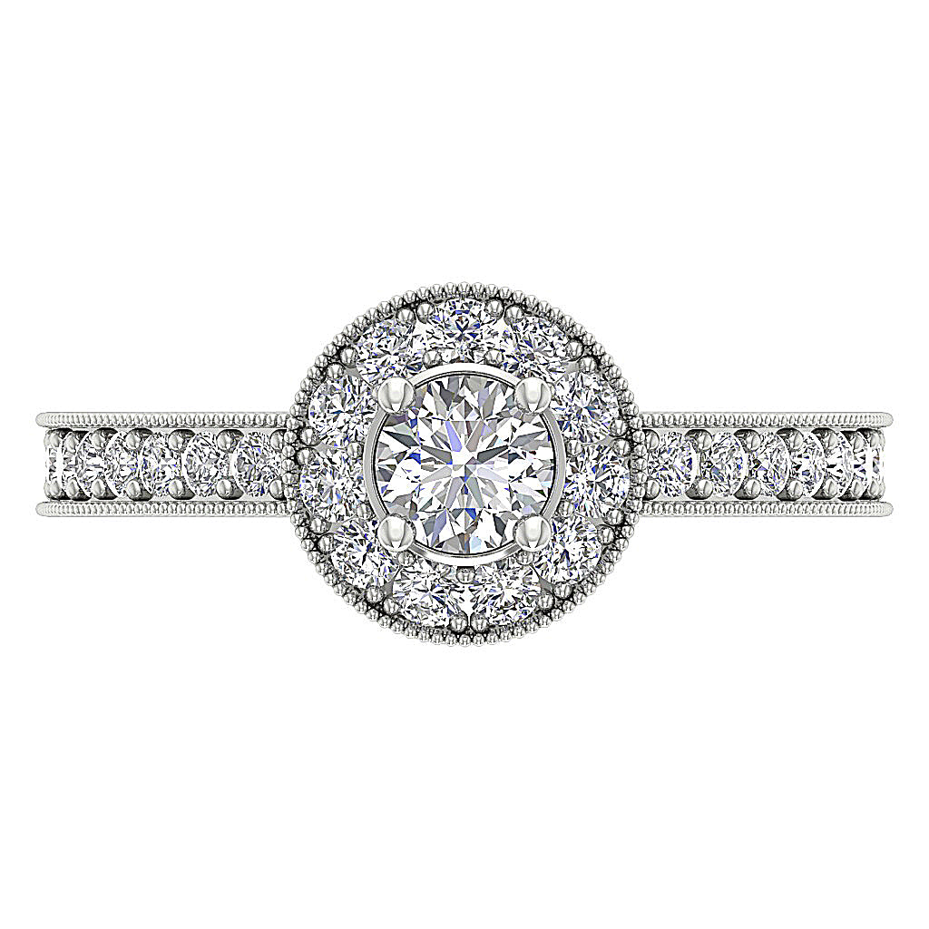 TopViewNaturalDiamondRing14kWhiteGold