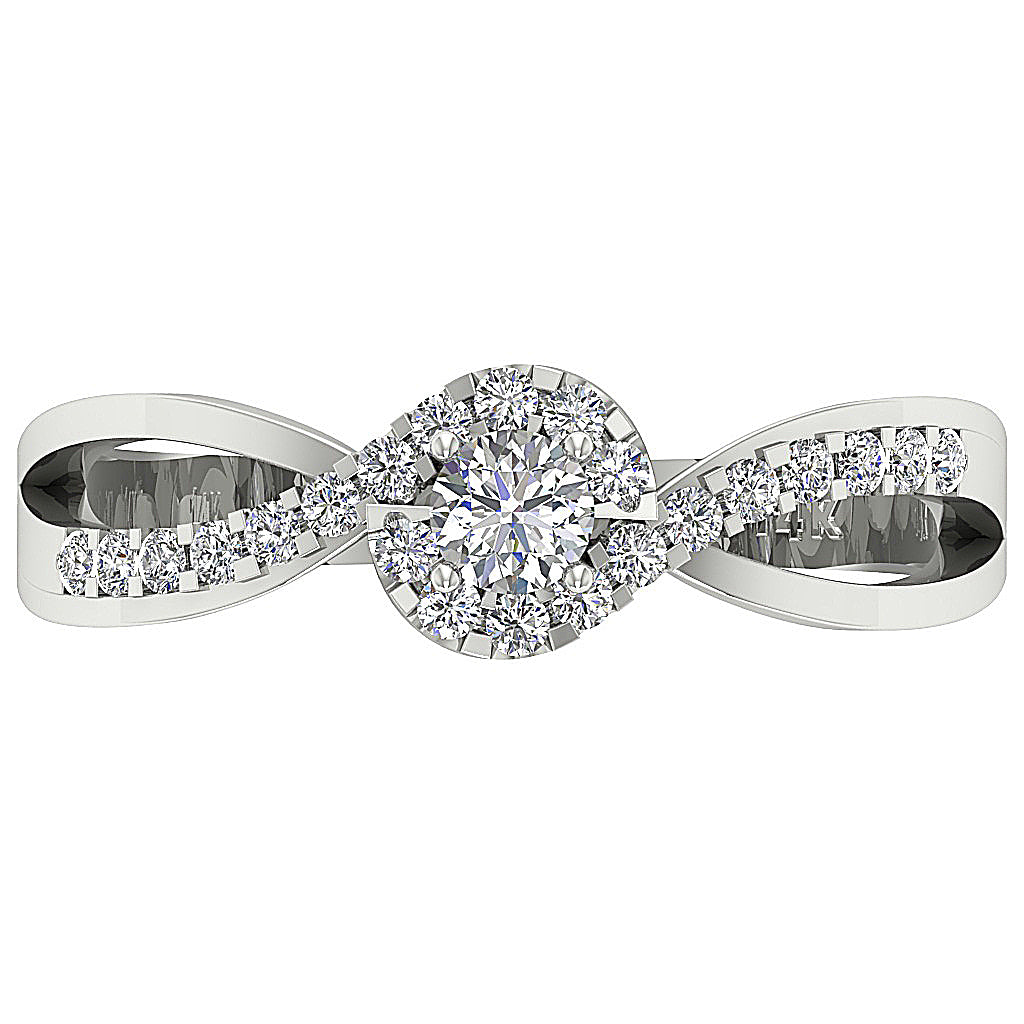 TopViewNaturalDiamondRing14kWhiteGold