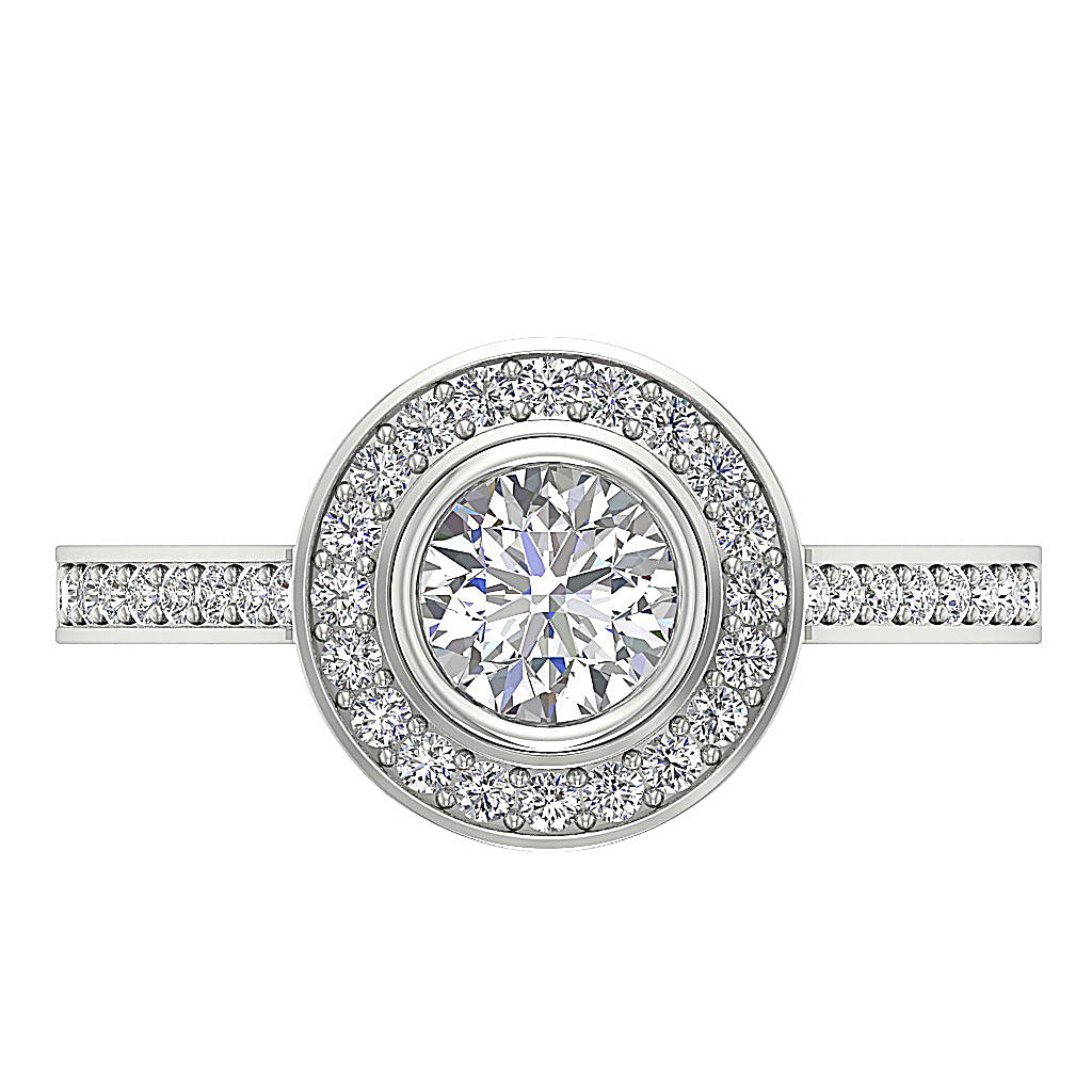 TopViewNaturalDiamondRing14kWhiteGold