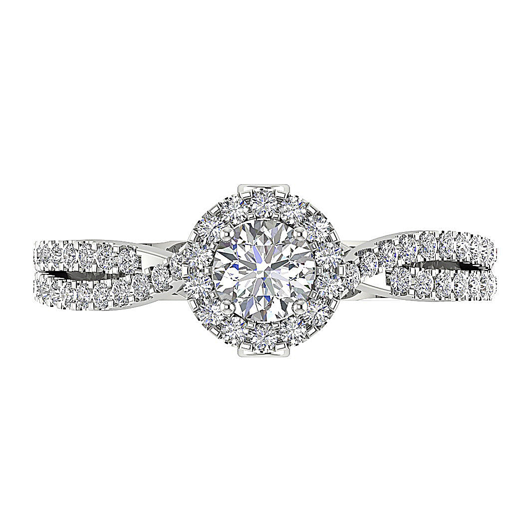 TopViewNaturalDiamondRing14kWhiteGold