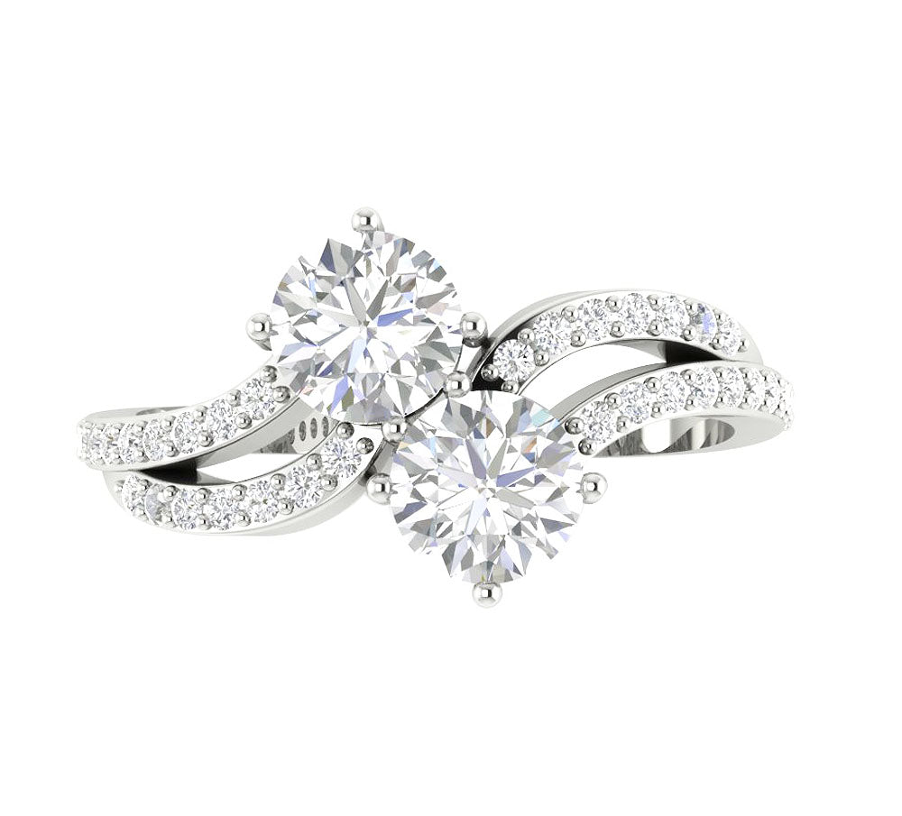 TopViewNaturalDiamondRing14kWhiteGold