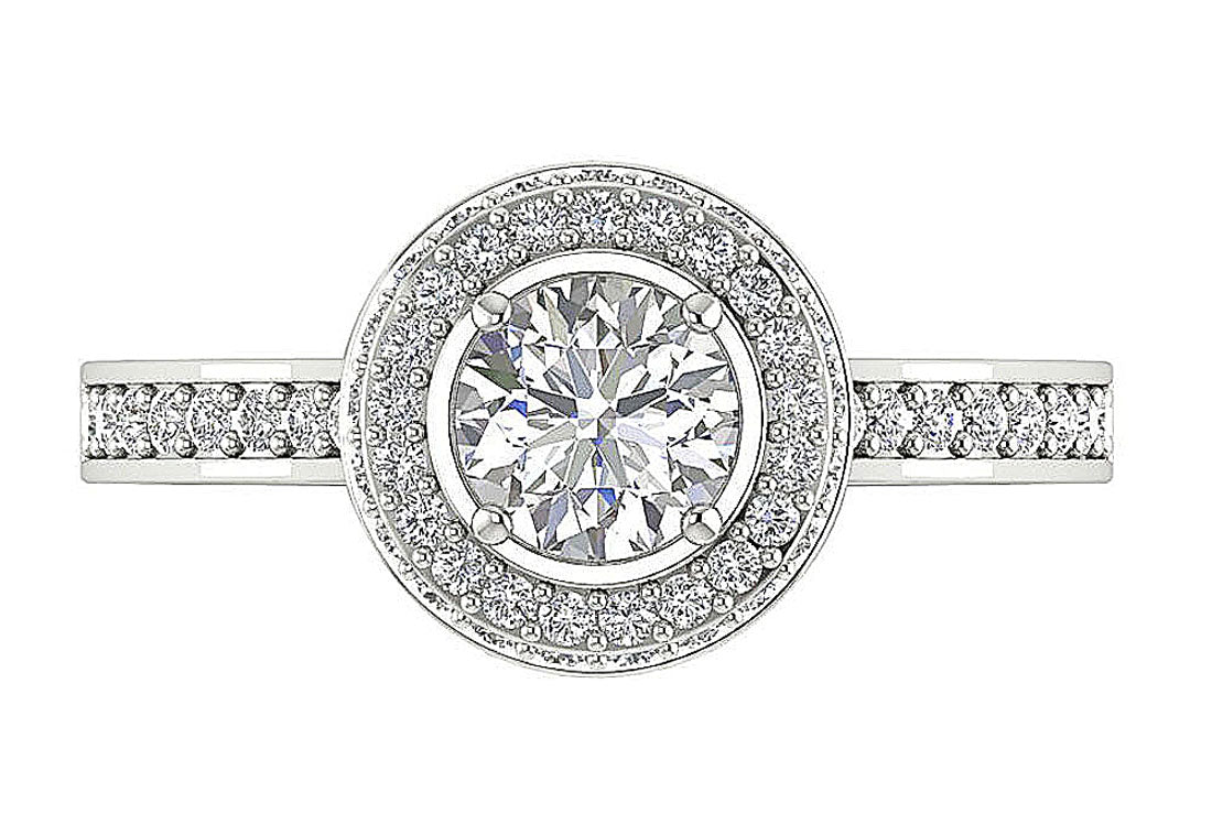 TopViewNaturalDiamondRing14kWhiteGold