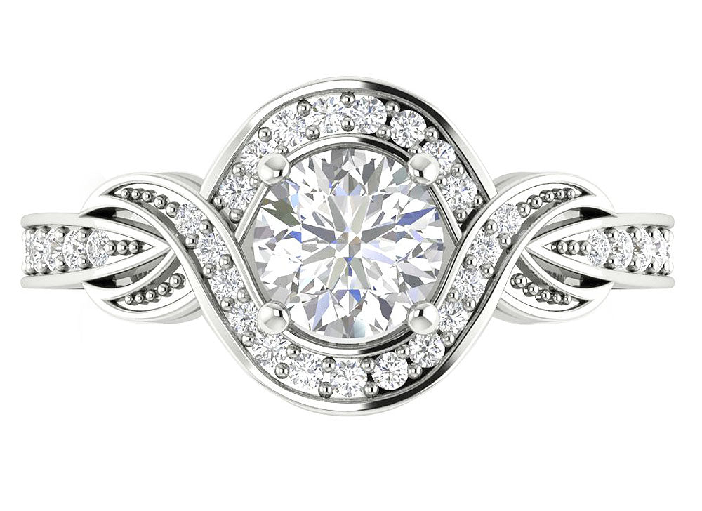 TopViewNaturalDiamondRing14kWhiteGold