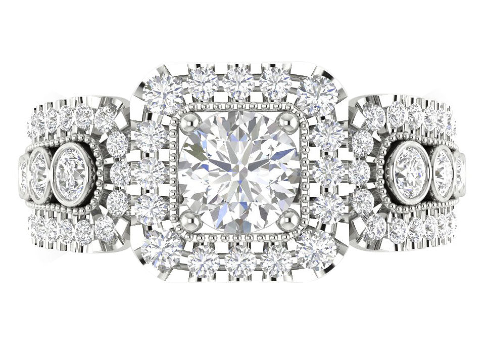 TopViewNaturalDiamondRing14kWhiteGold