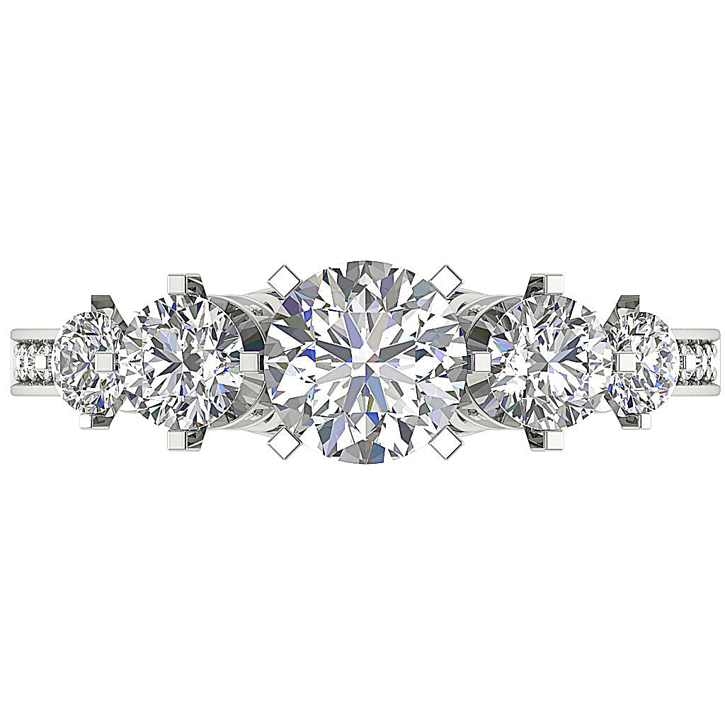 TopViewNaturalDiamondRing14kWhiteGold