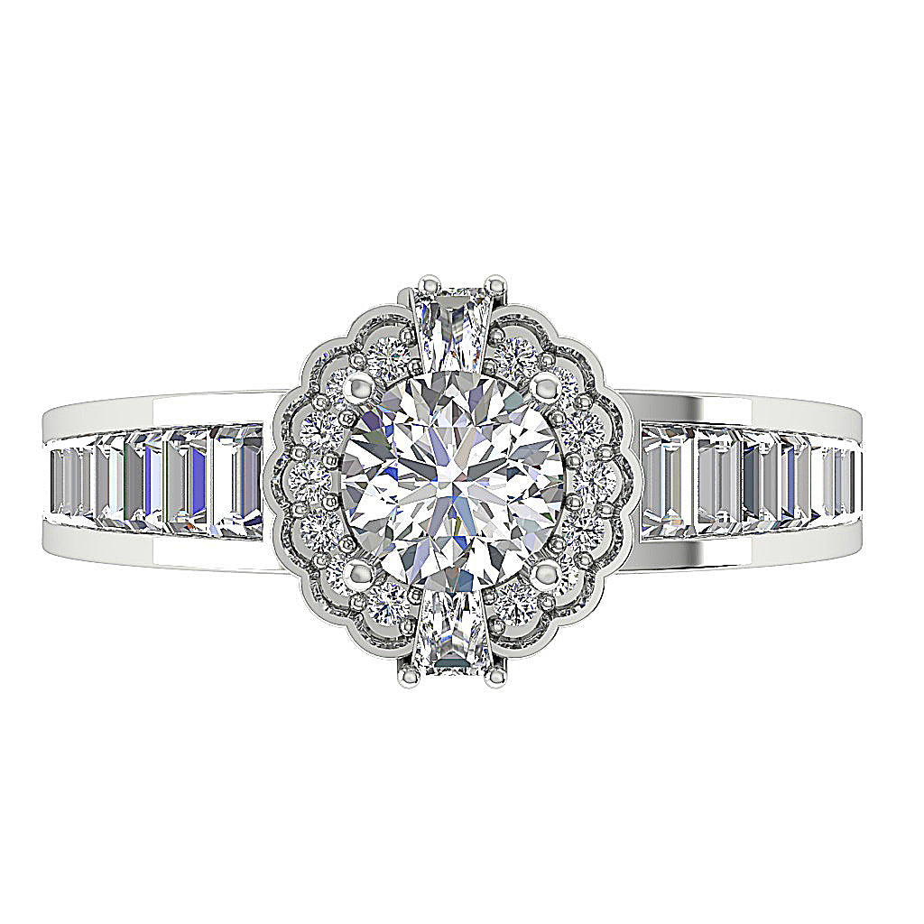 TopViewNaturalDiamondRing14kWhiteGold