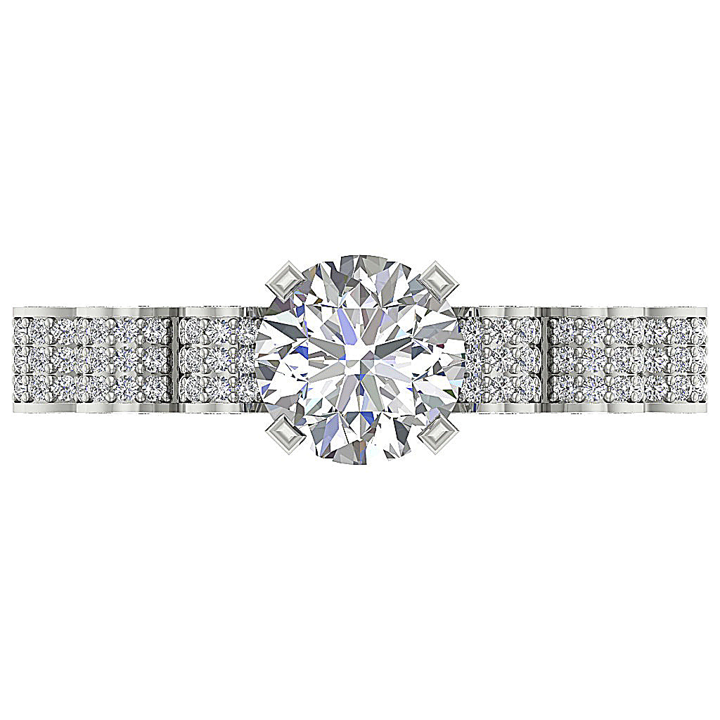 TopViewNaturalDiamondRing14kWhiteGold