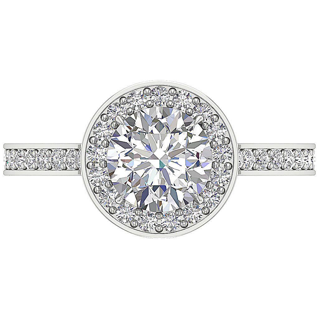 TopViewNaturalDiamondRing14kWhiteGold
