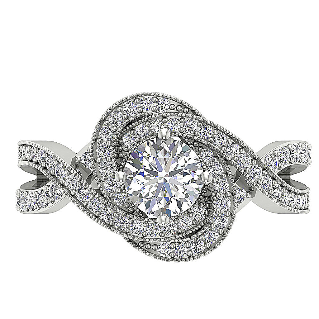 TopViewNaturalDiamondRing14kWhiteGold