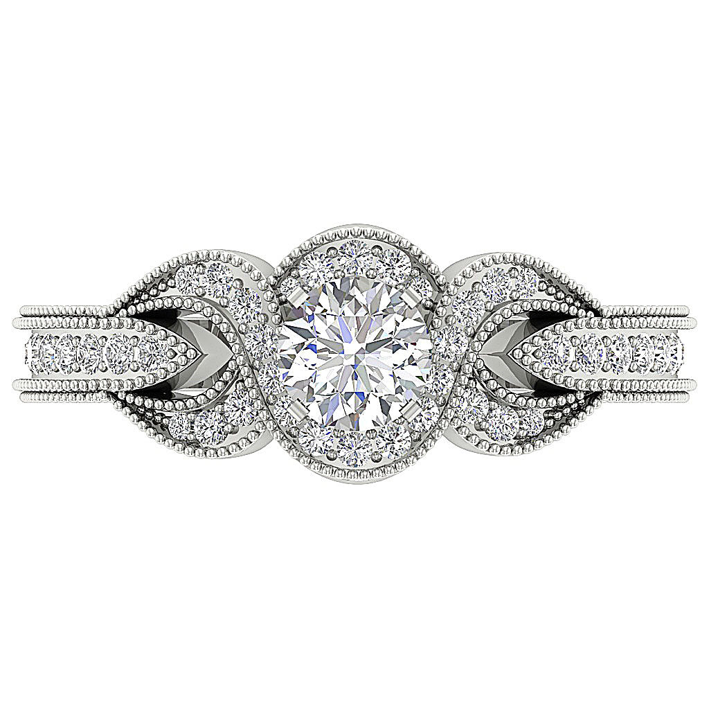 TopViewNaturalDiamondRing14kWhiteGold