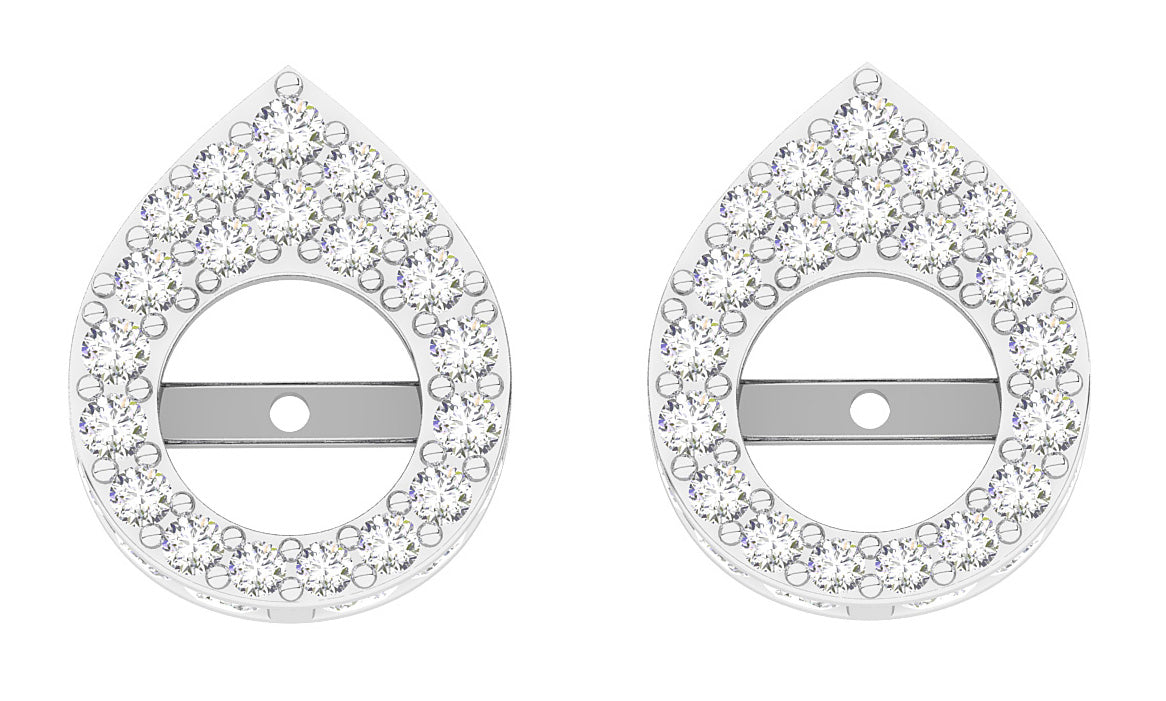 TopViewRoundDiamondJacketEarring