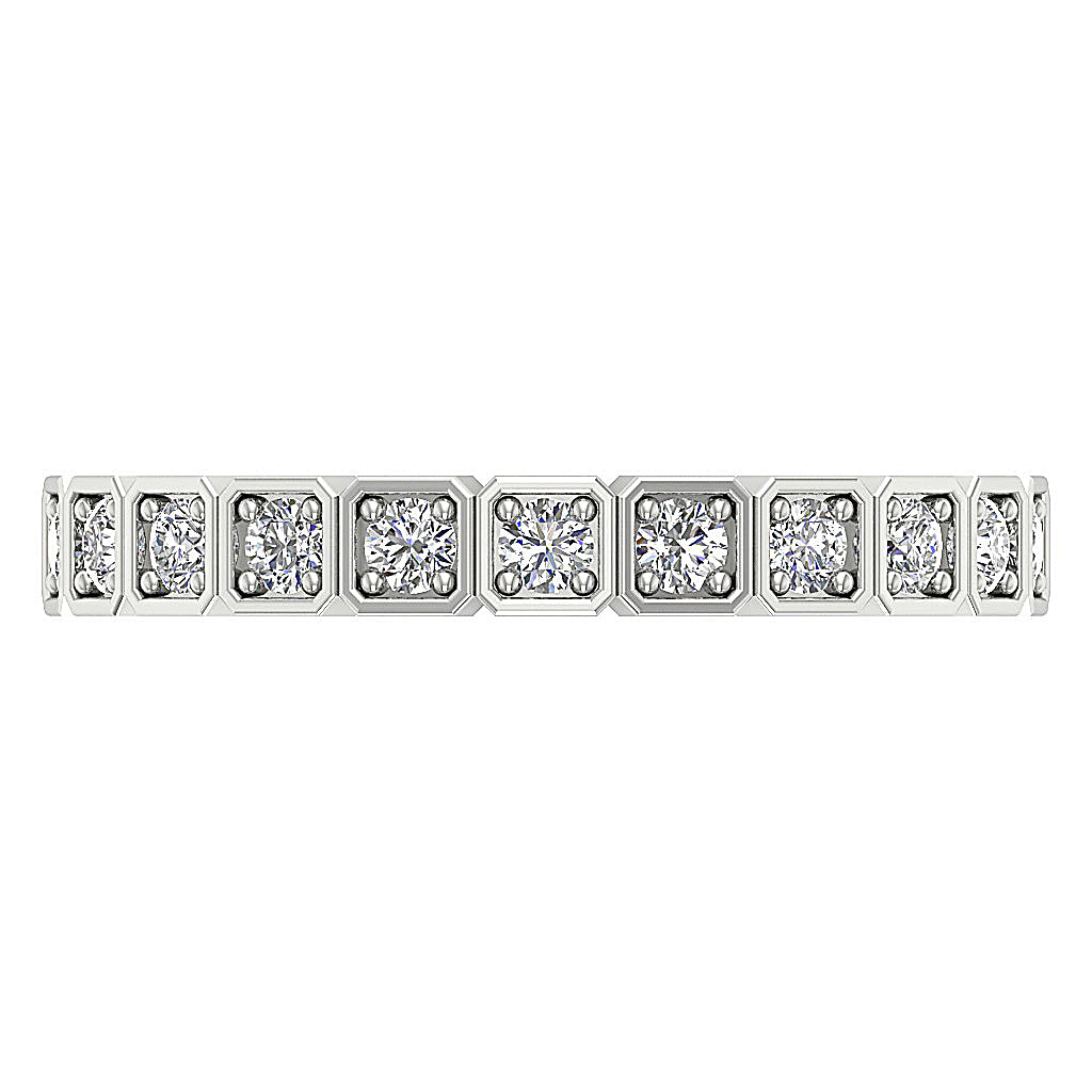 TopViewRoundDiamondEternityAnniversaryRing